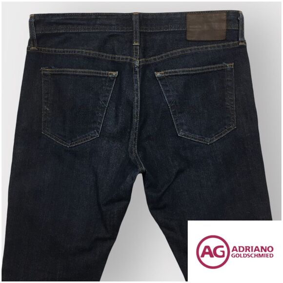AG Adriano Goldschmied Mens Blue Jeans Size 32x27 The Everett Slim Straight Dark - Picture 1 of 9